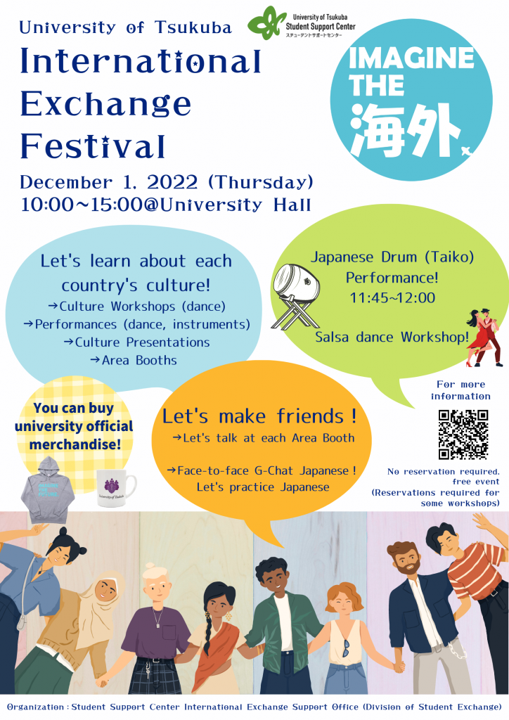 International Exchange Festival 【IMAGINE THE 海外.】12/1（Thu）10：00～15：00 –  筑波大学スチューデントサポートセンター